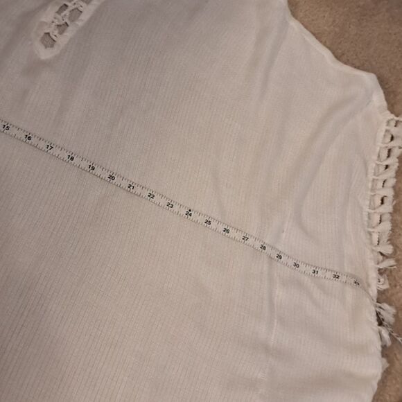 Walter Baker Women’s NWT Swimsuit Cover Up Ivory O/S Acapulco Kaftan Kimono Top - Picture 15 of 16